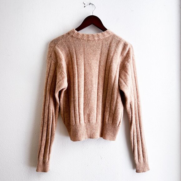 Vintage Liz Claiborne Collection Angora Wool Sweater Soft Blush Floral - Picture 8 of 9